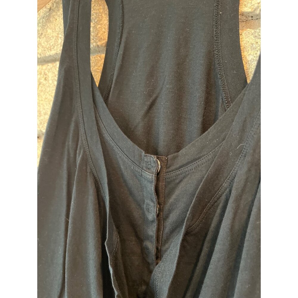 Theory Black Draped Racerback Tank Top M/M Sleeveless Made In Peru Elegant Women - Picture 3 of 7